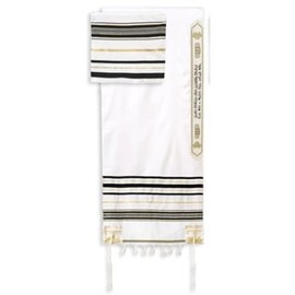 Holy Land Gifts Prayer Shawl-Black Acrylic w/Bag (72" x 24") (#2256)