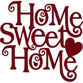 ANGDEST Home Sweet Home (Burgundy) (Set of 2) Premium Waterproof Vinyl Decal Stickers for Laptop Phone Accessory Helmet Car Window Bumper Mug Tuber Cup Door Wall Decoration