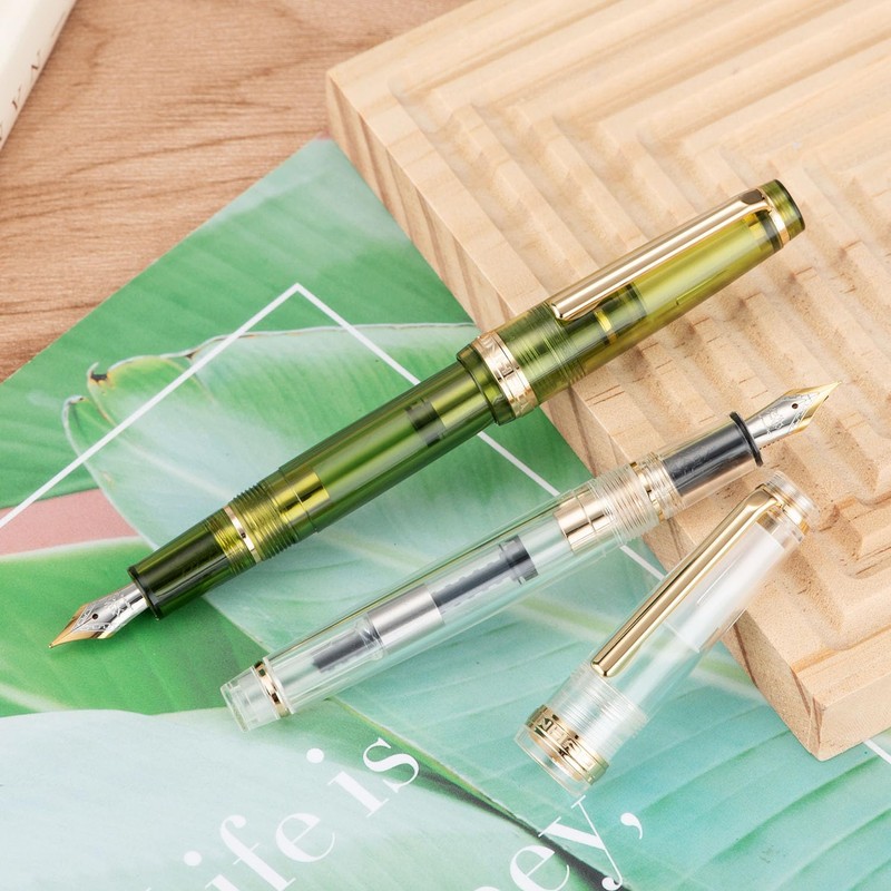 Jinhao 82 Acrylic Fountain Pen, Iridium Fine Nib with Ink