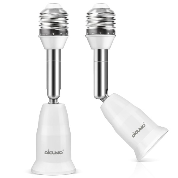 DiCUNO E27 10 cm Adjustable Lamp Holder, Extension Socket Adapter,