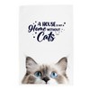 Peeping Cat Tea Towel - A House is not a