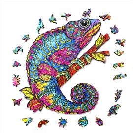 ACROPAQ PUZA3C Chameleon Wooden Wooden Jigsaw Puzzle Adult A3-200 Pieces 420 x 297 mm