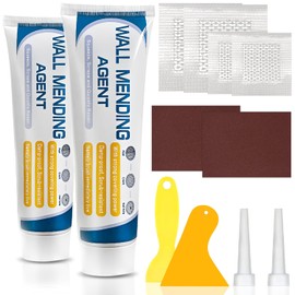 2 Pack Drywall Repair Kit,Wall Mending Agent with Scraper,Drywall Patch Repair Kit with Spackle Paste,Wall Hole Filler Putty for Filling Cracks & Holes,Quick Easy Plaster Wall Repair
