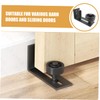 Gatuida 1set Adjustable Black Metal Barn Door Floor Guide Stopper