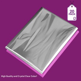 Clear Basket Bags, Large Clear Cellophane Wrap for Baskets & Gifts 30"x 40" 1.5 Mil Thick (20 Pack)