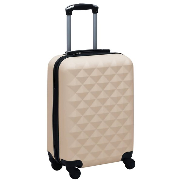 LJLB Elegant Gold Hardcase Trolley for Stress-Free Travels, Lightweight and