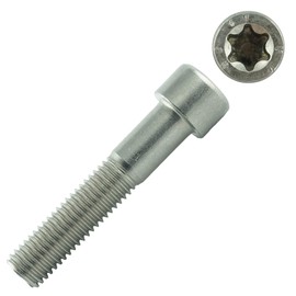 Eisenwaren2000 Cylindrical Screws with Hexalobular Hexalobular TX M6 x 25 mm (Pack of 10) - Cylinder Head Screws ISO 14579 - DIN 912 Threaded Screws - Stainless Steel A2 V2A - Rustproof