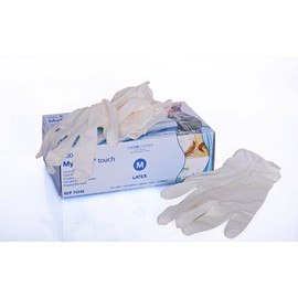 MaiMed MyClean Touch PF Latex Gloves White Size XL Disposable Gloves Powder-Free Disposable Gloves