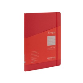 Fabriano Ecoqua Plus Hidden Spiral-Bound Notebook, 8.3" x 11.7", A4, Lined, Red
