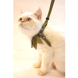 Zen Fish Charm Cat Harness & Leash Set (Green)
