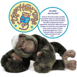 TigerHart Geraldo The Gorilla - 14 Inch (with Hanging Arms Outstretched) Stuffed Animal Plush Monkey