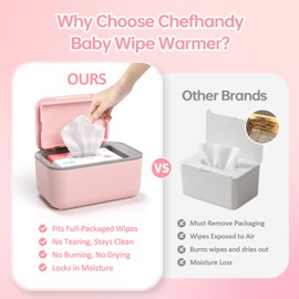 Wipe Warmer, Baby Wipe Warmer with 3 Modes Temperature Control, Diaper Wipes Dispenser with Large Capacity, Evenly Overall Heating, Constant Temperature Wipe Holder