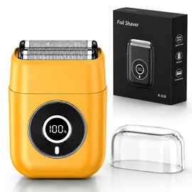 Electric Foil Shaver for Men Face Grooming Razor Beard Trimmer(Yellow)