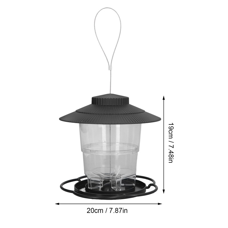 Bird Feeder 1L Durable ABS Easy Filling Transparent Container Portable
