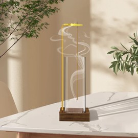 Lefon Incense Holder, Stylish, Glass Incense Burner, Interior Decoration, No Ashes, Healing Incense Burner, Meditation, Pine Blossom, Tea Ceremony, Incense Purification, Yoga Classroom, Entryway, Tea Room, Meditation Room, Study Room, Buddhist Altar, Gif