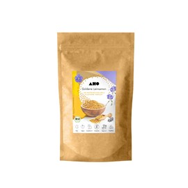 AHO Golden flax seeds from German organic cultivation, 850 g, 100 % plastic-free, regional, eco, local superfood (850 g)