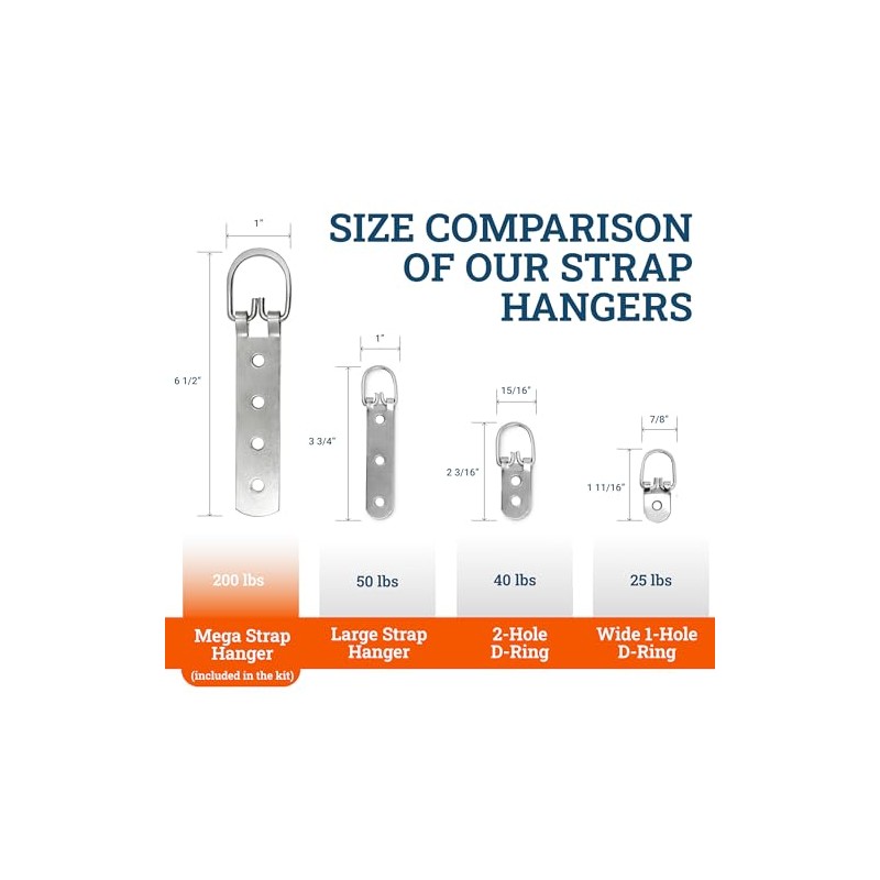 PHS Extra Large Heavy Duty D-Ring Picture Hangers - 2