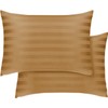 Hafaa Pillow cases 2 Pack - Ochre Stripe Pillow Cases