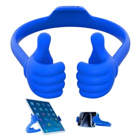 Honsky Adjustable Tablet Stand, Portable Phone Holder for Desk Bed - Multi-Angle Drawing Stand Compatible with All Tablets (Blue)