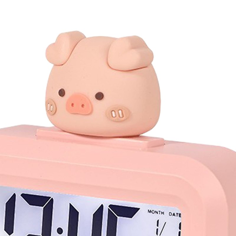 Pssopp Cute Digital Alarm Clock, Desk Shelf Clocks, Cute Electronic