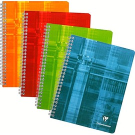 Clairefontaine 68761C Spiral Notebook 17 x 22 cm, 90 Sheets French Ruling, 90 g, Assorted Colours, Pack of 1