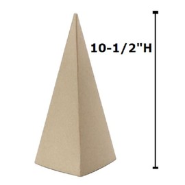 Pack of 6 Small Paper Mache Triangle Cones for Crafting and Holiday Tree Displays by Factory Direct Craft (10-1/2 Inches)