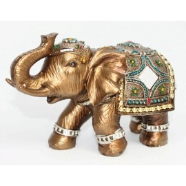 CAL Mart  Feng Shui  Elephant Trunk Statue Wealth Lucky Figurine Gift & Home Decor