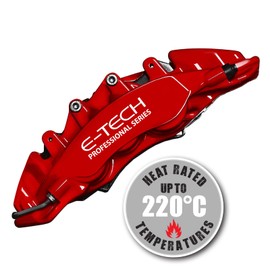 BITS4REASONS - NEW FORMULA E-TECH BRAKE CALIPER PROFESSIONAL GRADE PAINT KIT- PERFORMANCE HIGH TEMPERATURE RATED TO 220 C RACE RED