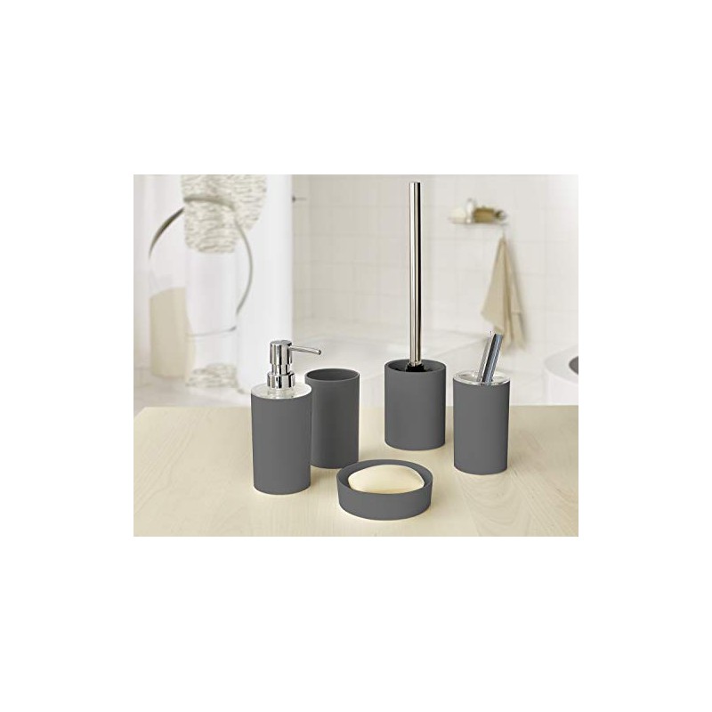 Ridder Touch Soap Dispenser, Poly Resin, Anthracite, 6.7 x 6.7