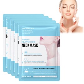 Neck Mask, Neck Anti-Wrinkle Pads, 5 Pieces Neck Lift Mask, Skin Care Pads for Neck, Moisturising Mask for Neck, Reduces Wrinkles and Tightens the Skin, Ideal for a Smooth Neck Mask