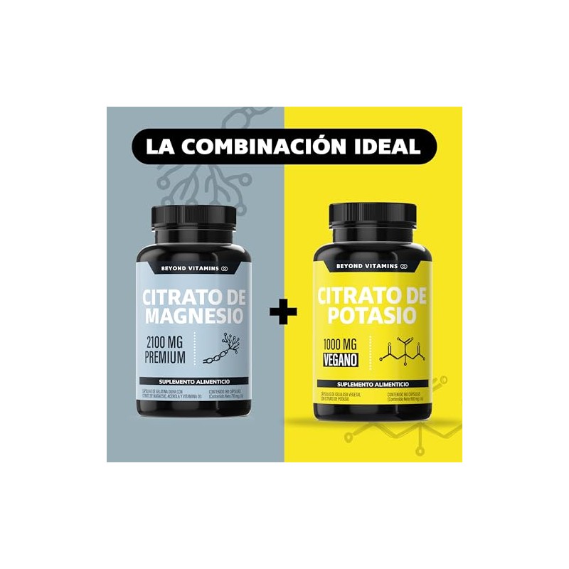 Beyond Vitamins Citrato de Magnesio 2100mg Magnesium Citrate de180 caps
