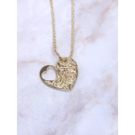 Hawaiian Scroll Open Heart Necklace