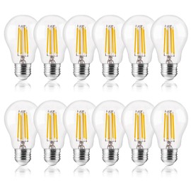 FLSNT A15 E26 Candelabra LED Bulbs 60W Equivalent, LED Edison Bulbs for Chandelier, Dimmable, 2700K Soft White, 82 CRI, 4W, 500LM, AC 120V, 12 Pack