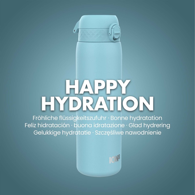 Ion8 Unisex-Adult Stainless Steel Water Bottle, Alaskan Blue, 2.0, 1200