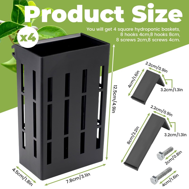 Sekonow 4 Pack Aquarium Plant Holder for 1-3.2in Edge, Hanging