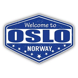 JJH Inc Oslo City Norway Grunge Travel Stamp Vinyl Decal Sticker Waterproof Car Decal Bumper Sticker 5"