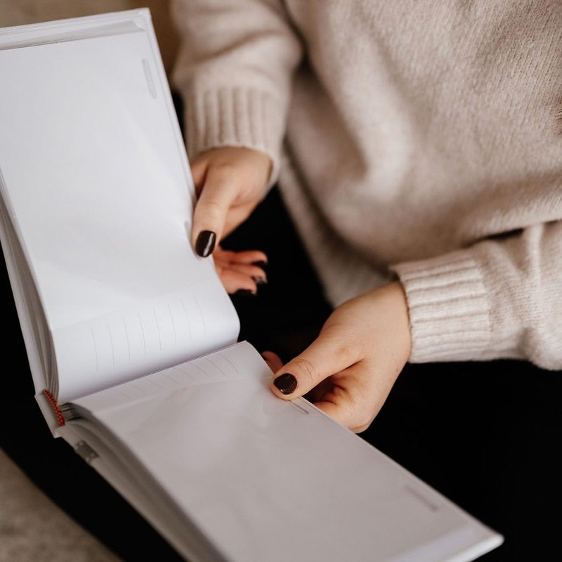 Baby's Scan Photo album with a stork design