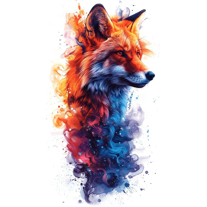 FoxWolf5 Temporary Fox Tattoo Fake Wolf Tattoo Animal Tattoos 5