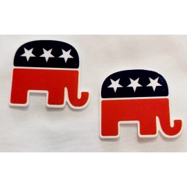 handmade Republican elephant (hard) Charms For Croc Style Shoes or similar items 2pc