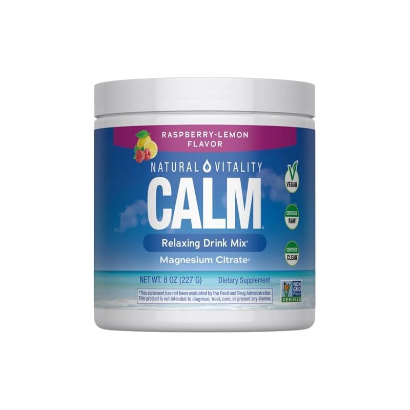 Natural VitalityPolvo de magnesio CALM sabor frambuesa y limón 8