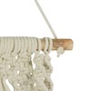 Things2Die4 Boho Style Hand Tied Macrame Wall Hanging with Wooden