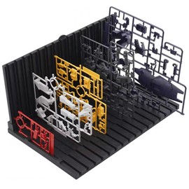 Model Parts Shelving Rack, Model Rack, Suitable For Gundam Models And Action Character Models, Plastic Tool Rack For Sorting And DIY Model Parts, Black (ONE)