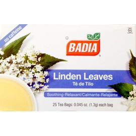 Badia Linden Leaves Tea -- 25 Tea Bags - 2 pc