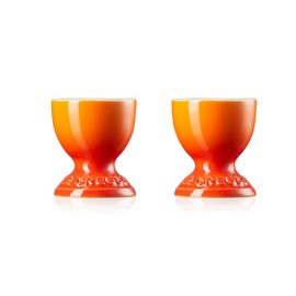 Le Creuset Portauova in Gres vetrificato, Set di 2, 9 g, 5.3 x 5.3 x 5.9 cm, Arancio