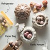 Ceramic Garlic Keeper with Lid and Holes Garlic Saver and
