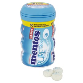 Mentos Gum Pure Fresh, fresh mint (Pack of 6, 50-Piece)