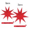 chenyu 5 Pack 9 Pointed Paper Christmas Stars Red Paper