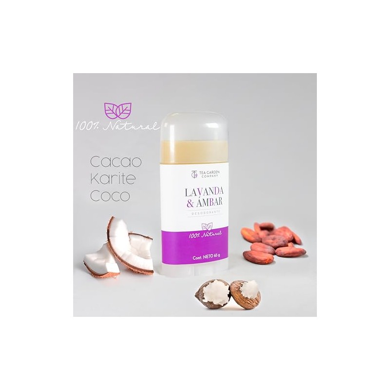 Tea Garden Company Desodorante Lavanda & Ámbar 100% Natural 65