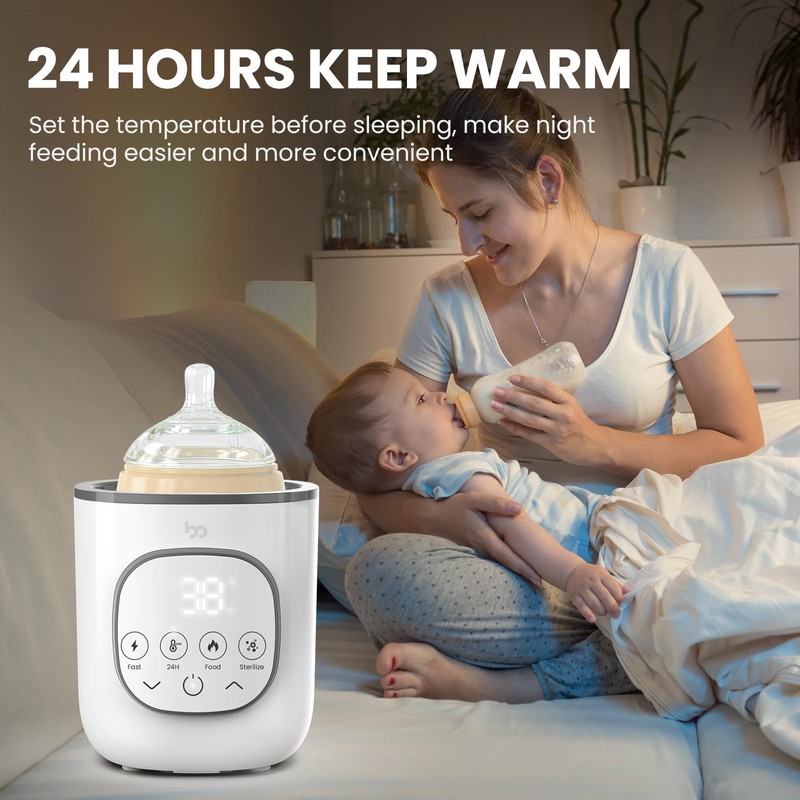 Baby Bottle Warmer, Warms Baby Feeds to Body Temperature in