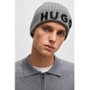 HUGO Men's Beanie, Medium Grey